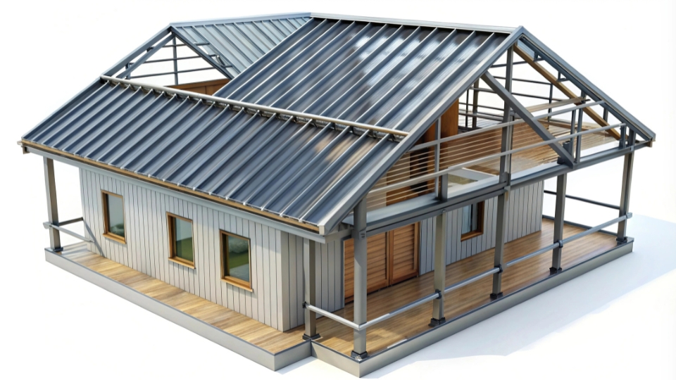 Каркасный дом из металла (ЛСТК)