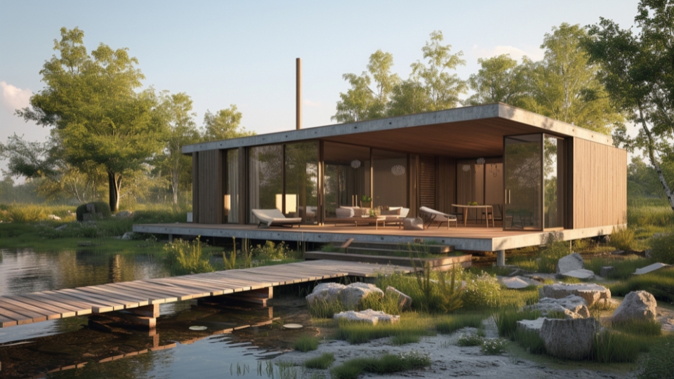 Модульный дом в скандинавском стиле